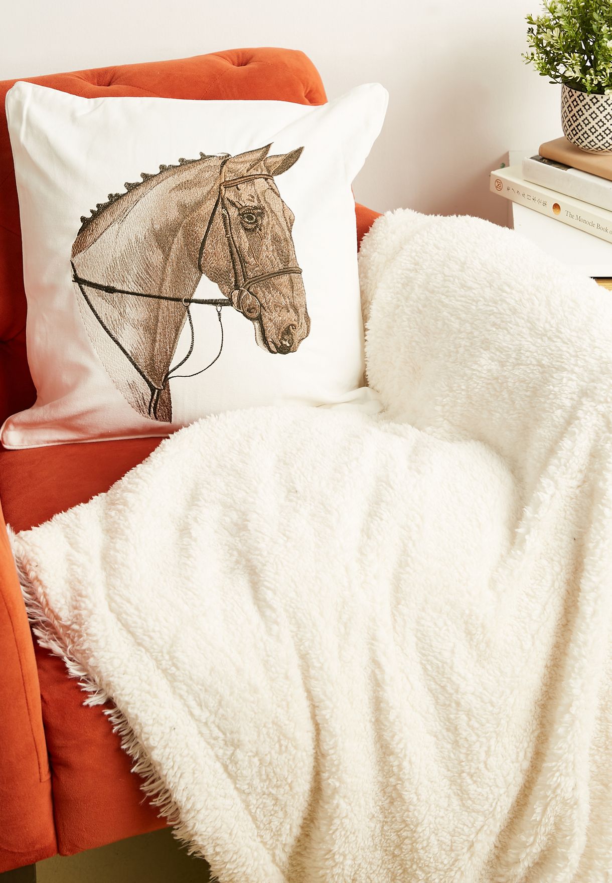 Horse Printed Cushion With Insert 45X45Cm