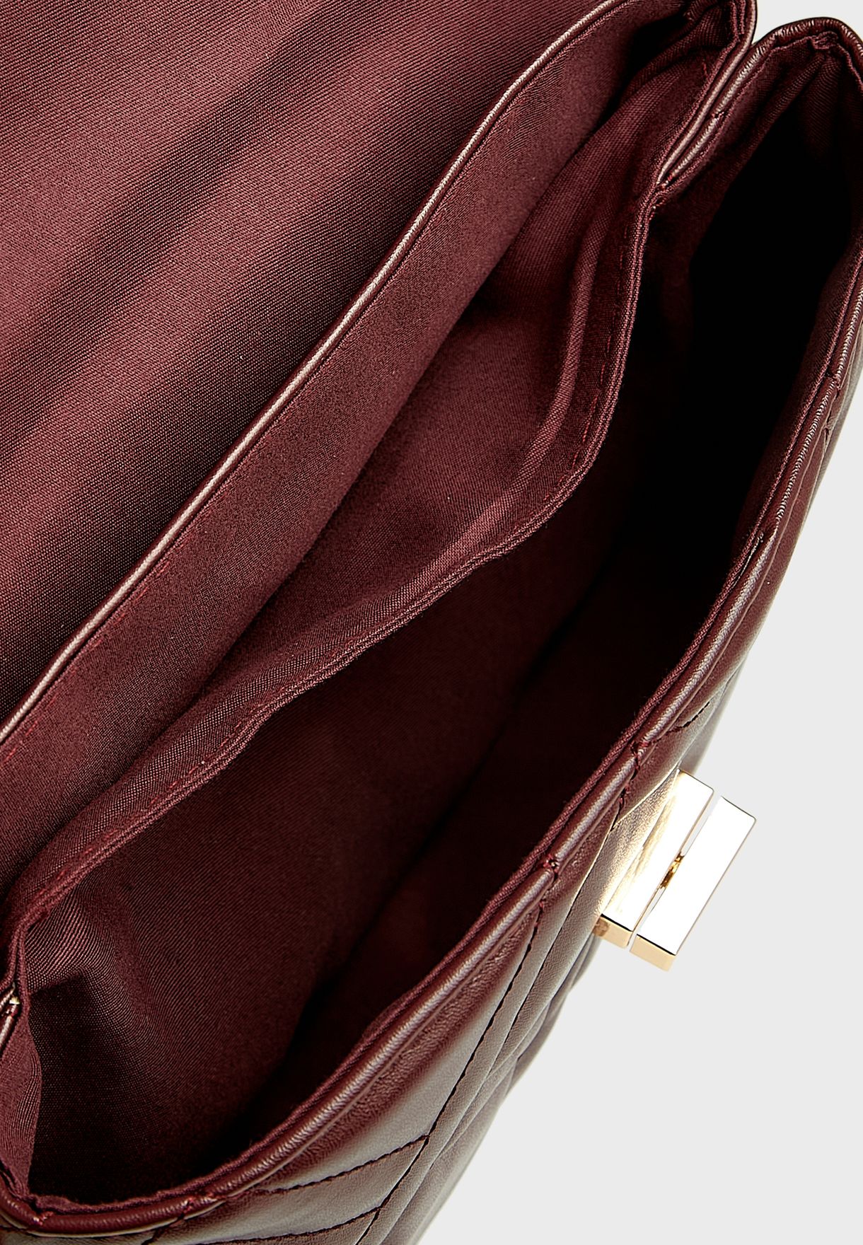 Quilted Satchel Handbag With Scarf Tie Handle