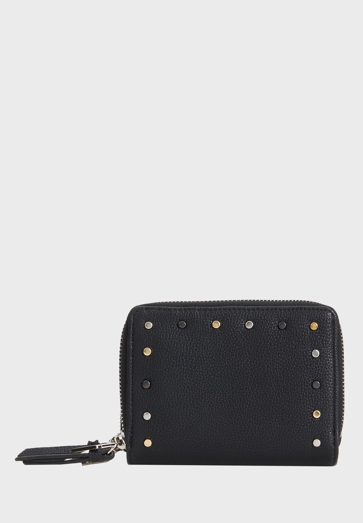 black spiked purse