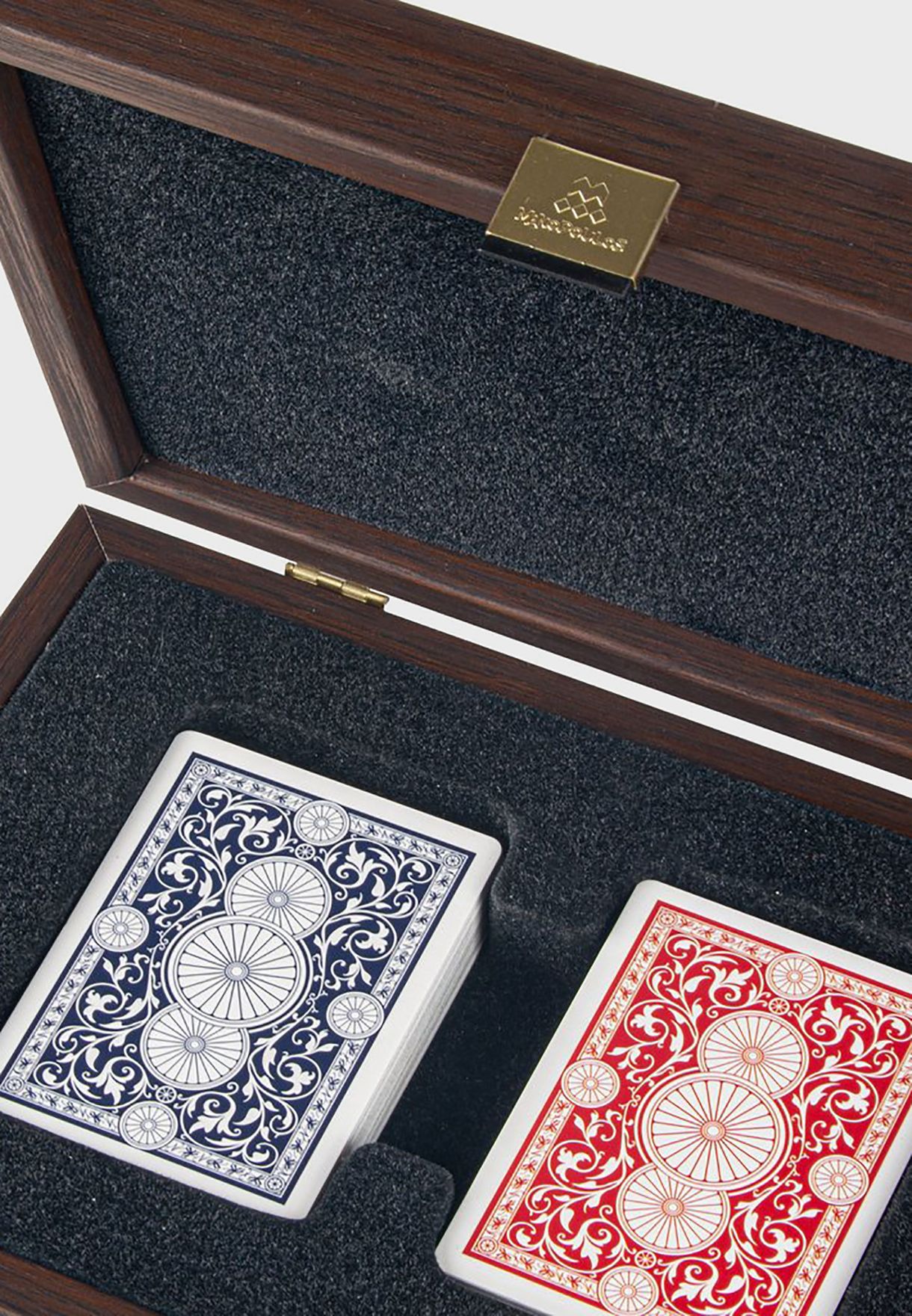 Playing Cards In Wooden Case