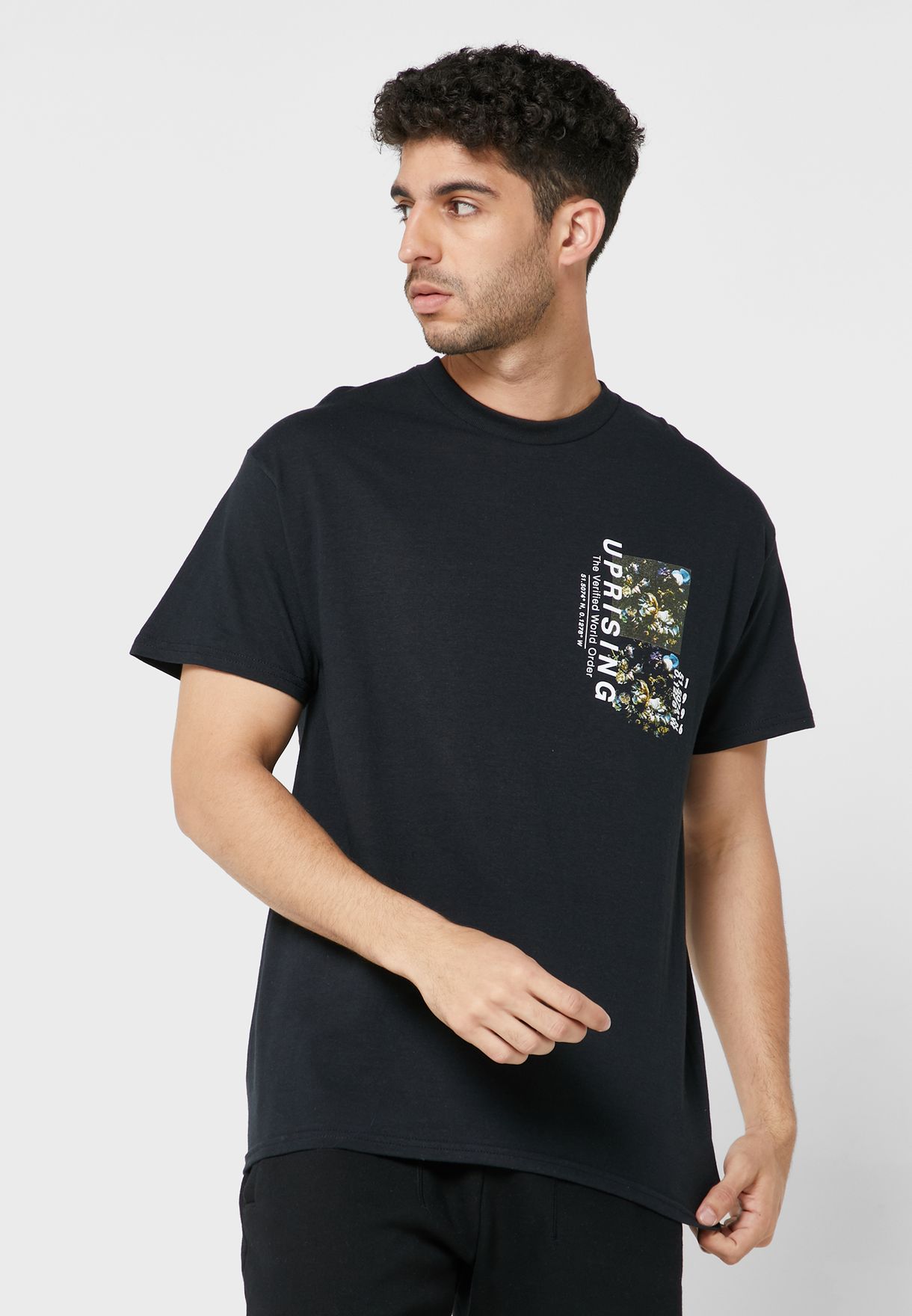 Floral Print Crew Neck T-Shirt