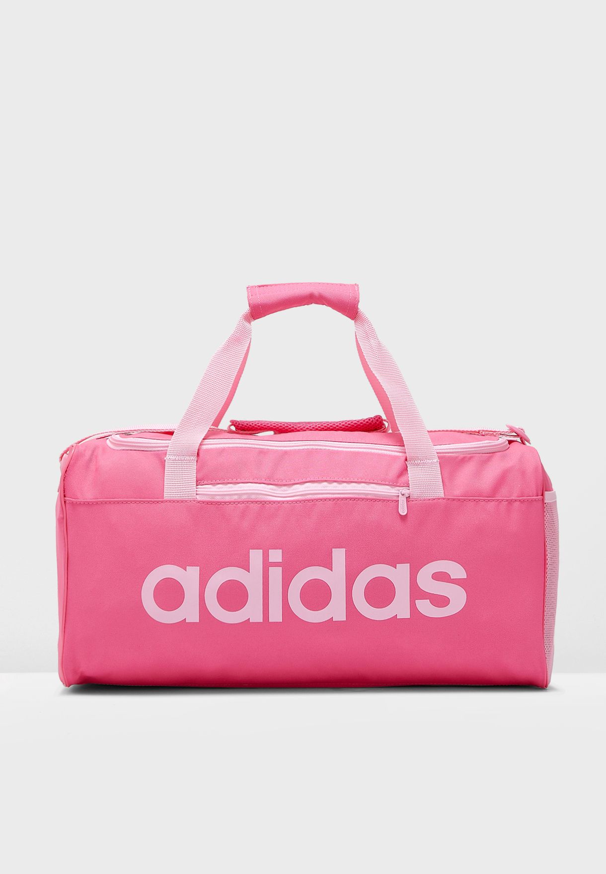 adidas pink Small Linear Core Duffel 