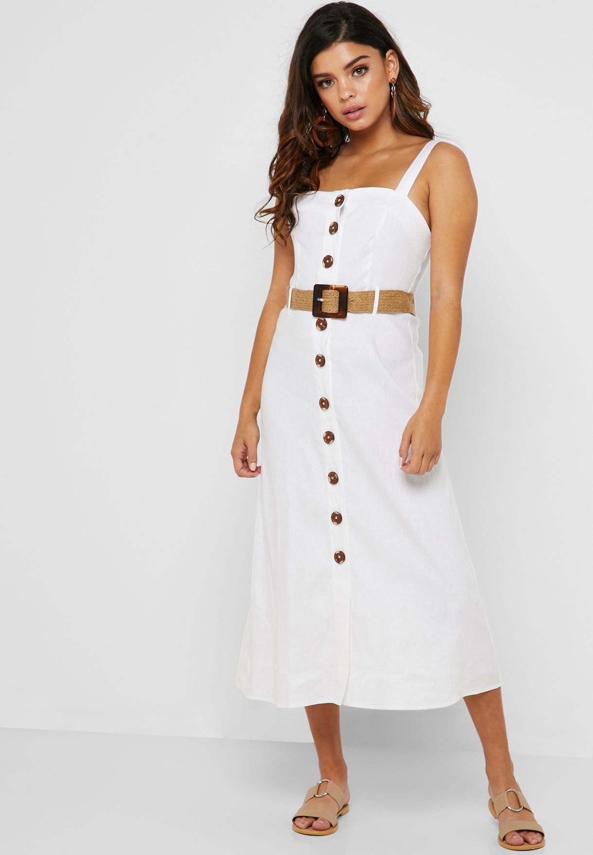 forever 21 white button down dress