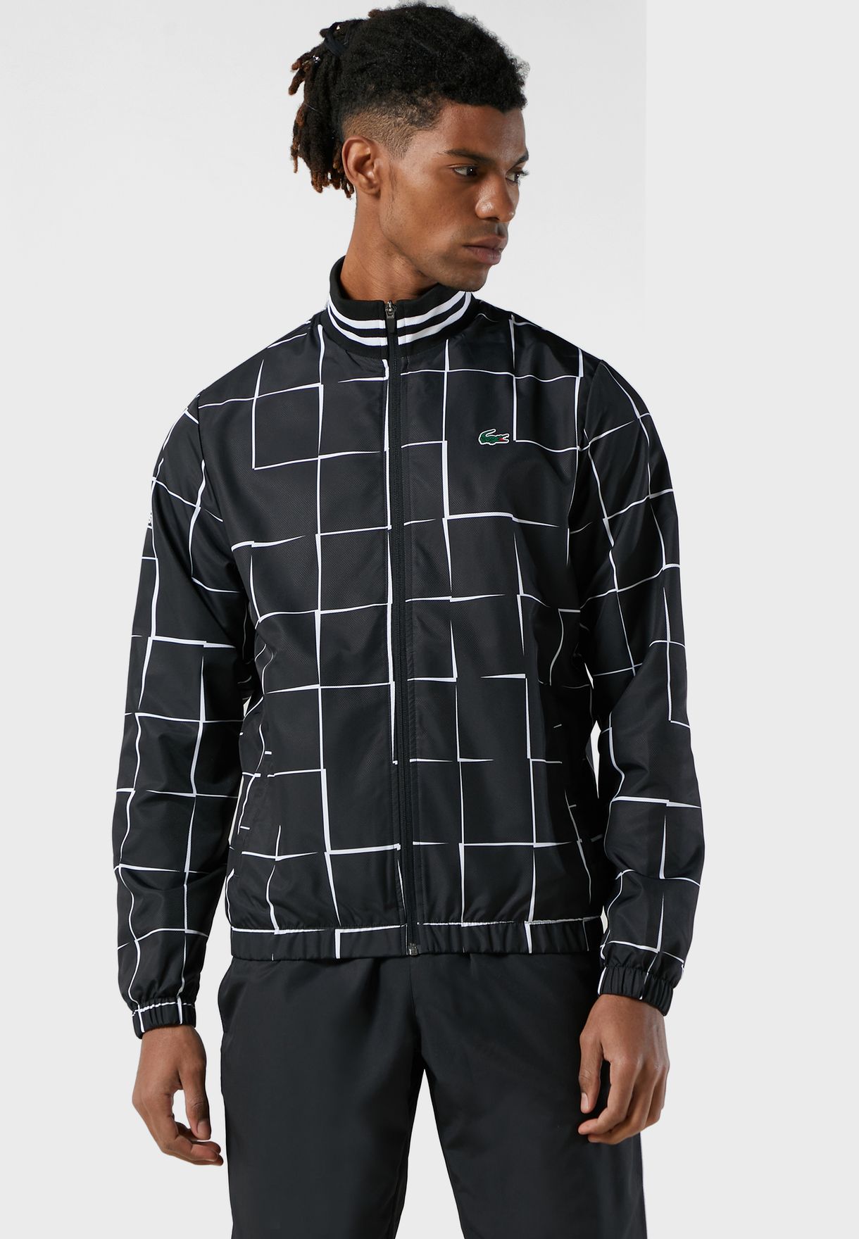 lacoste checkered tracksuit