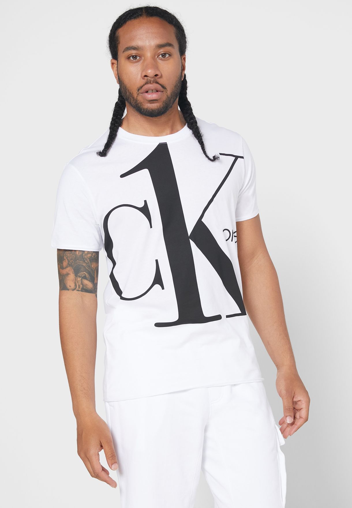 Ck One T Shirt - Shop Calvin Klein Blue Ck One Recycled Long Sleeve T ...