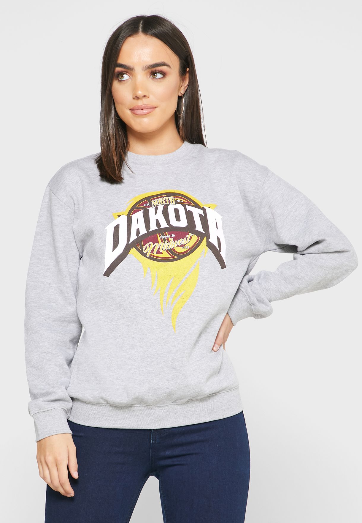 grey graphic sweatshirt