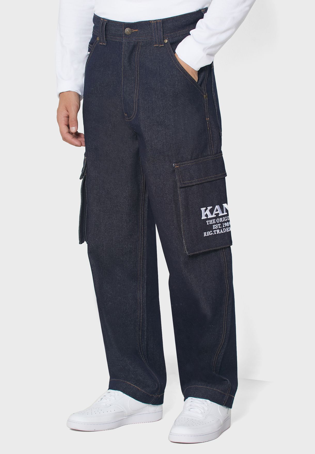 Buy Karl Kani blue Denim Baggy Jeans 