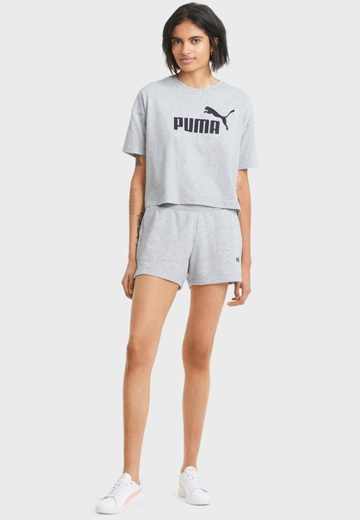 puma grey shorts womens