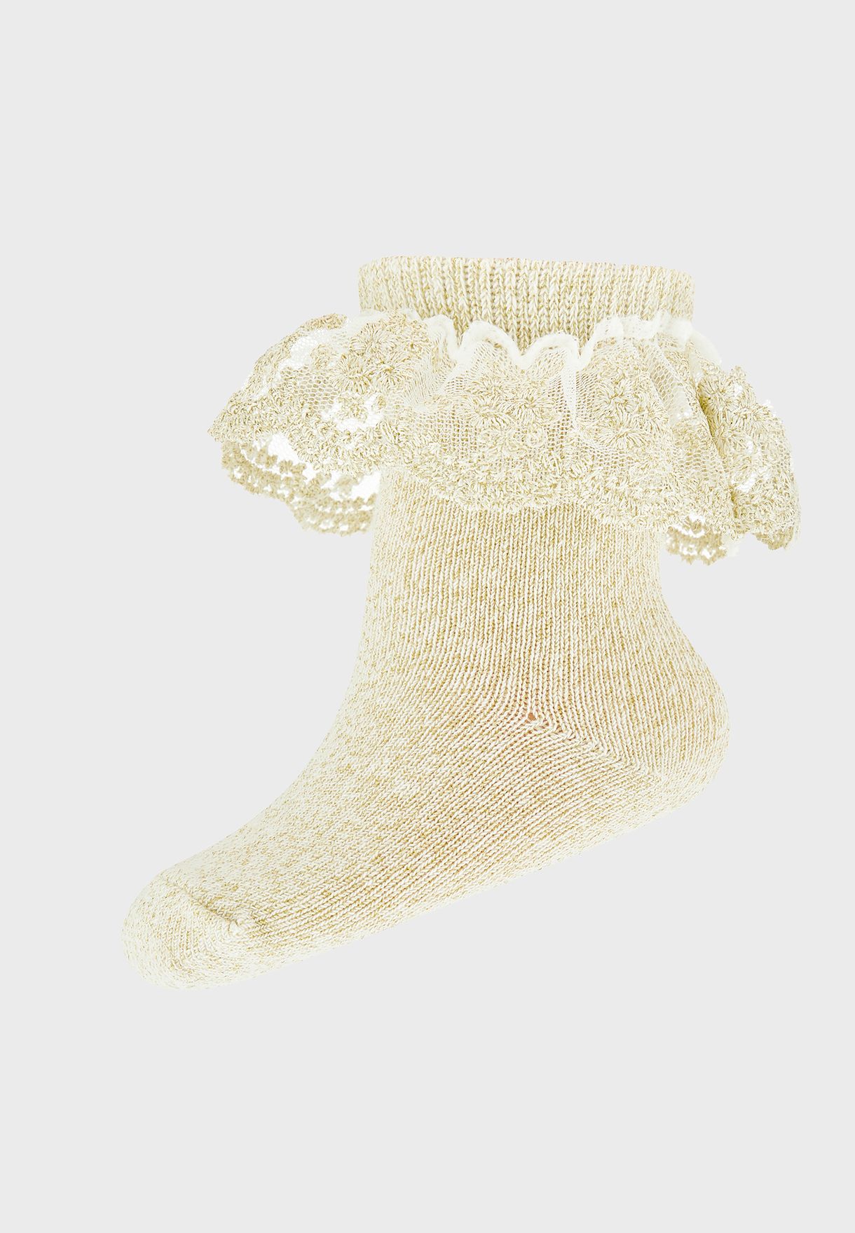 gold infant socks