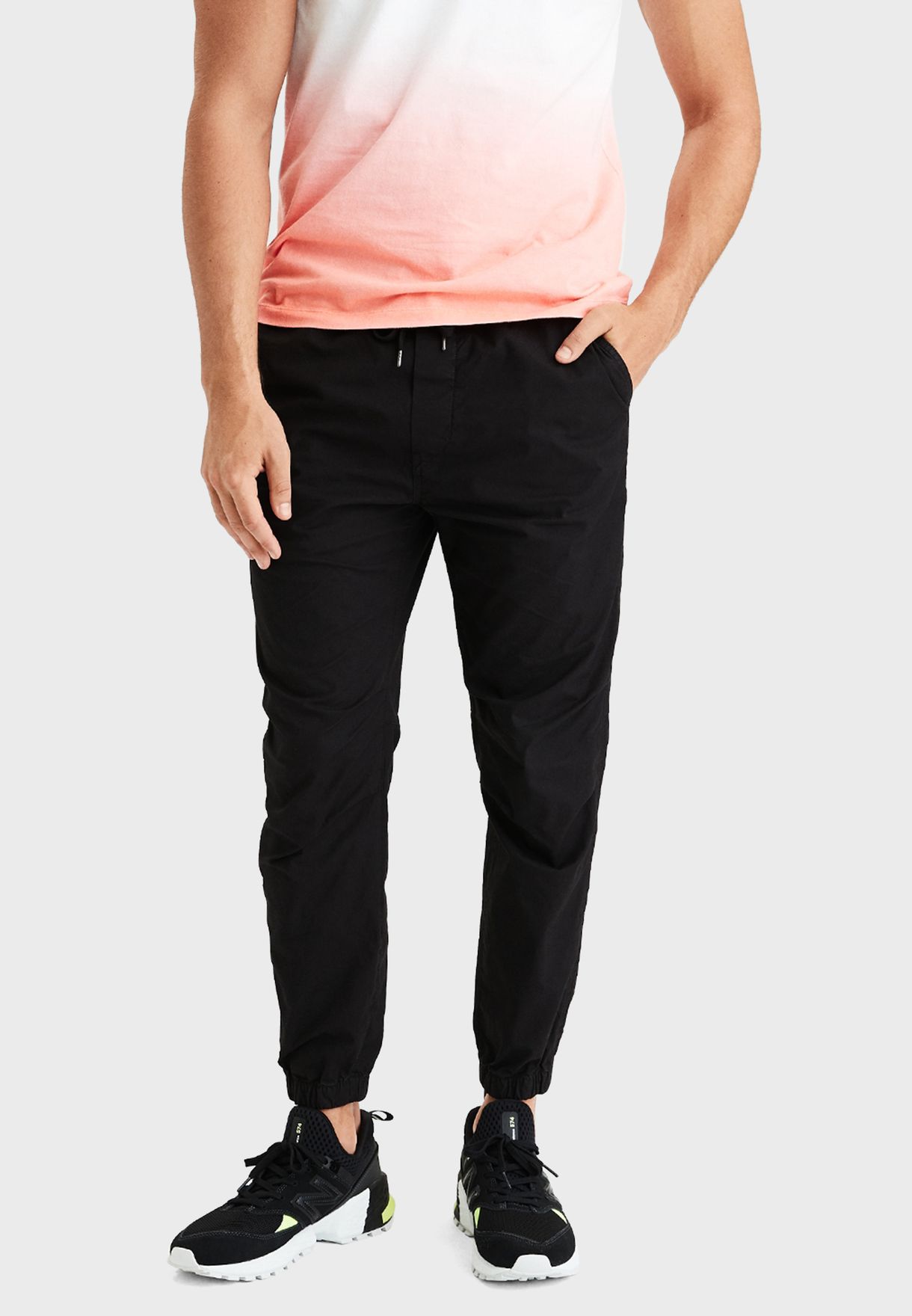 american eagle black joggers