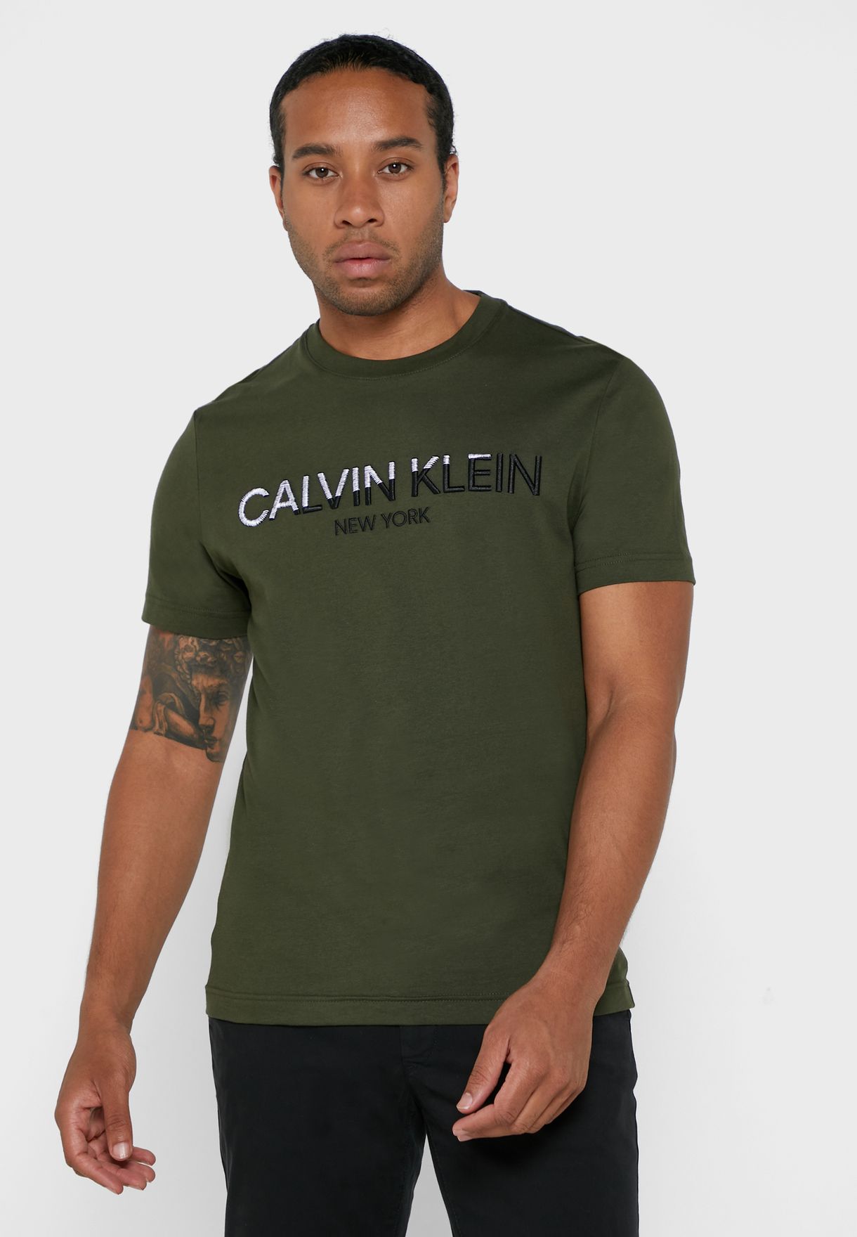 calvin klein embroidered t shirt