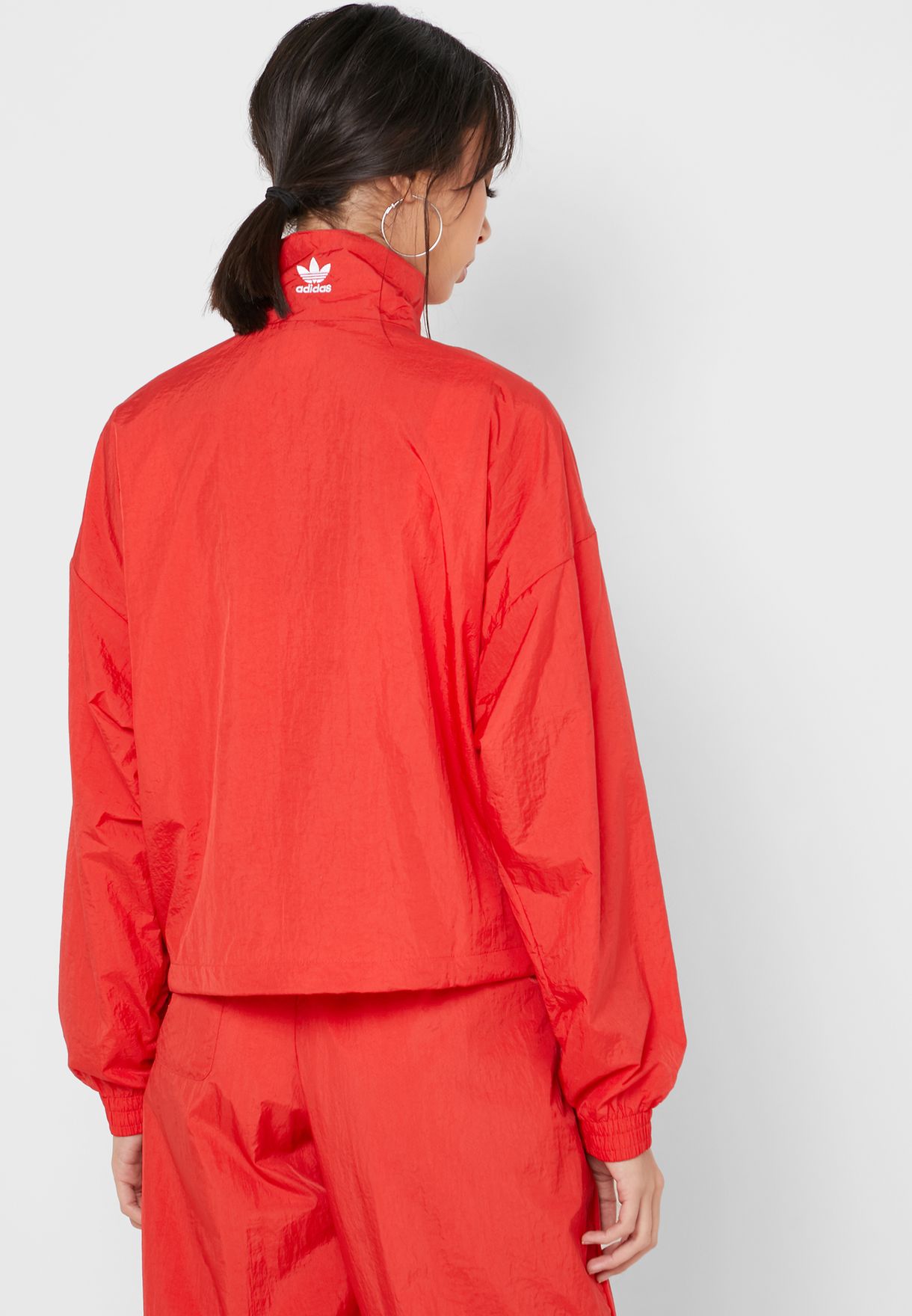 Buy adidas Originals red adicolor Big Trefoil Track Jacket for Kids in ...