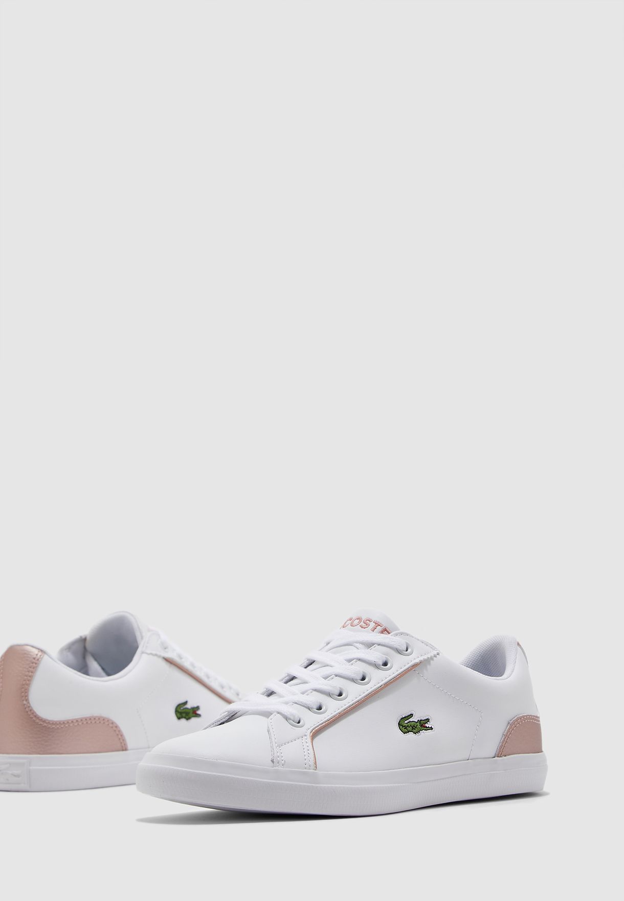 Junior Girls Lacoste Lerond 319 Trainers In White Black