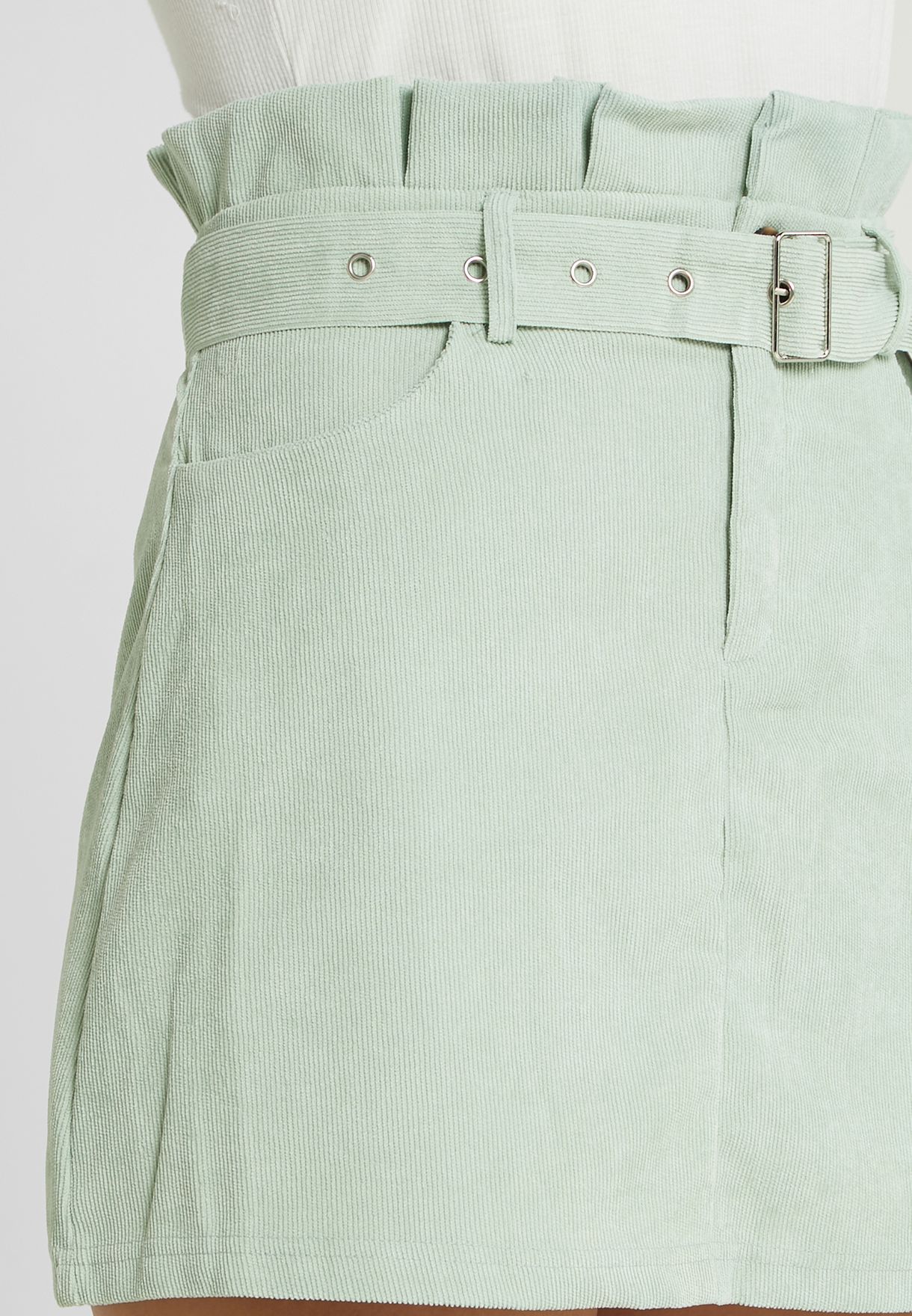 Belt Detail Mini Skirt