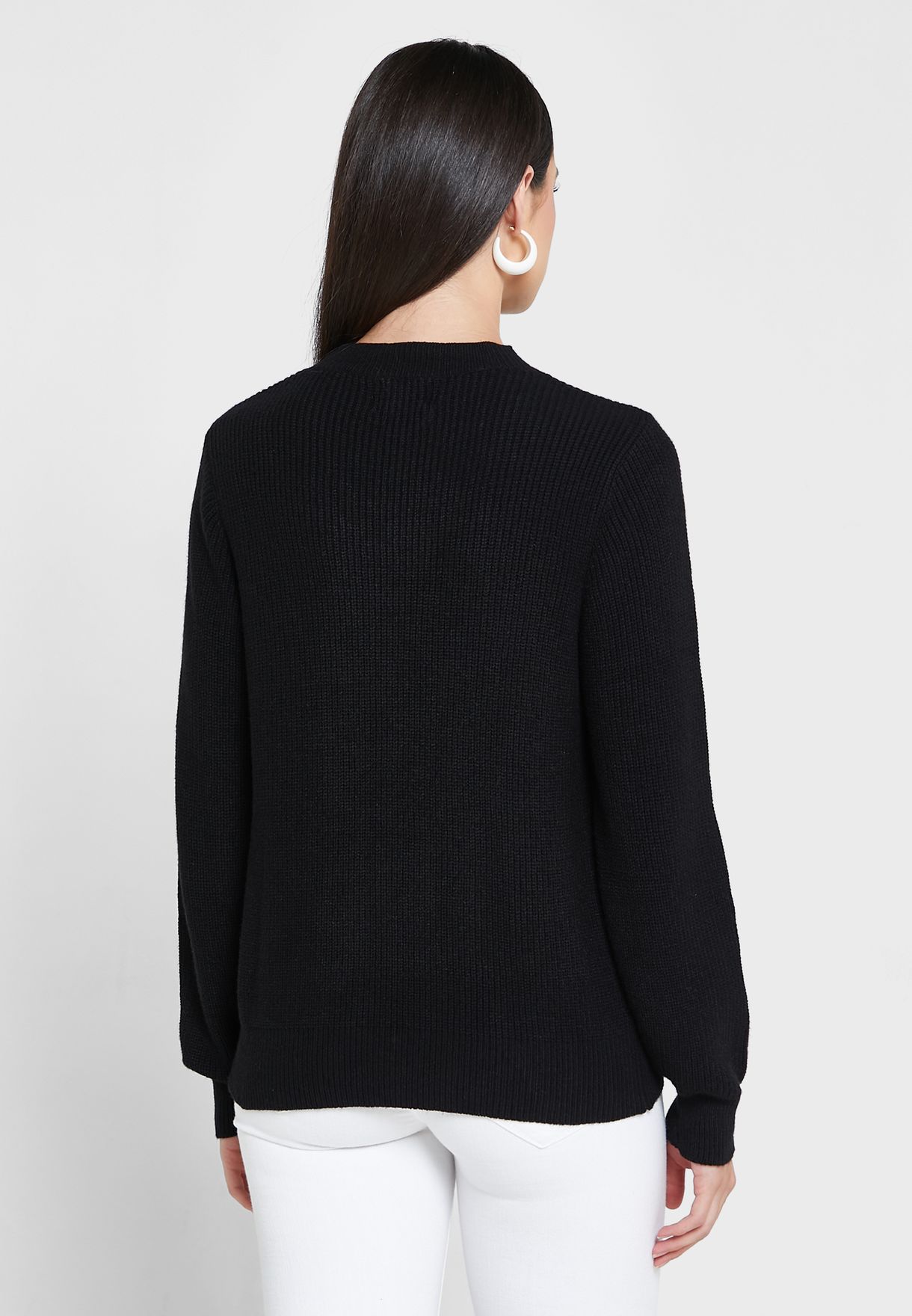 Solid Cut-out Sweater