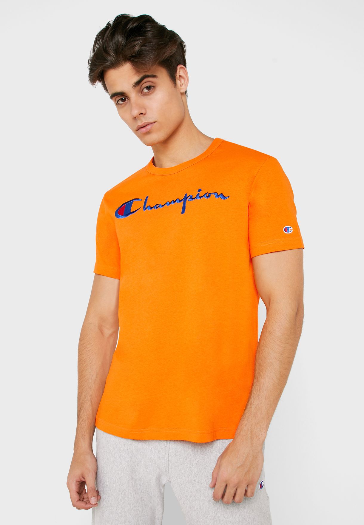 champion t shirt orange