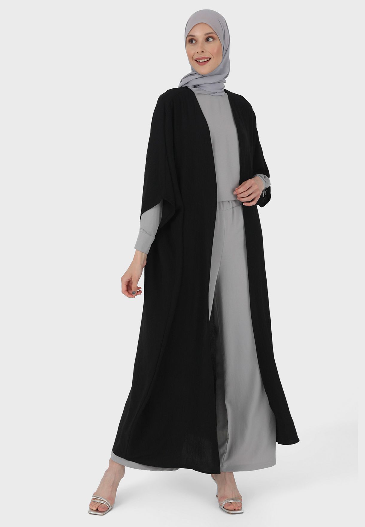 Buy Refka By Modanisa black Knitted Abaya for Women in Dubai, Abu Dhabi