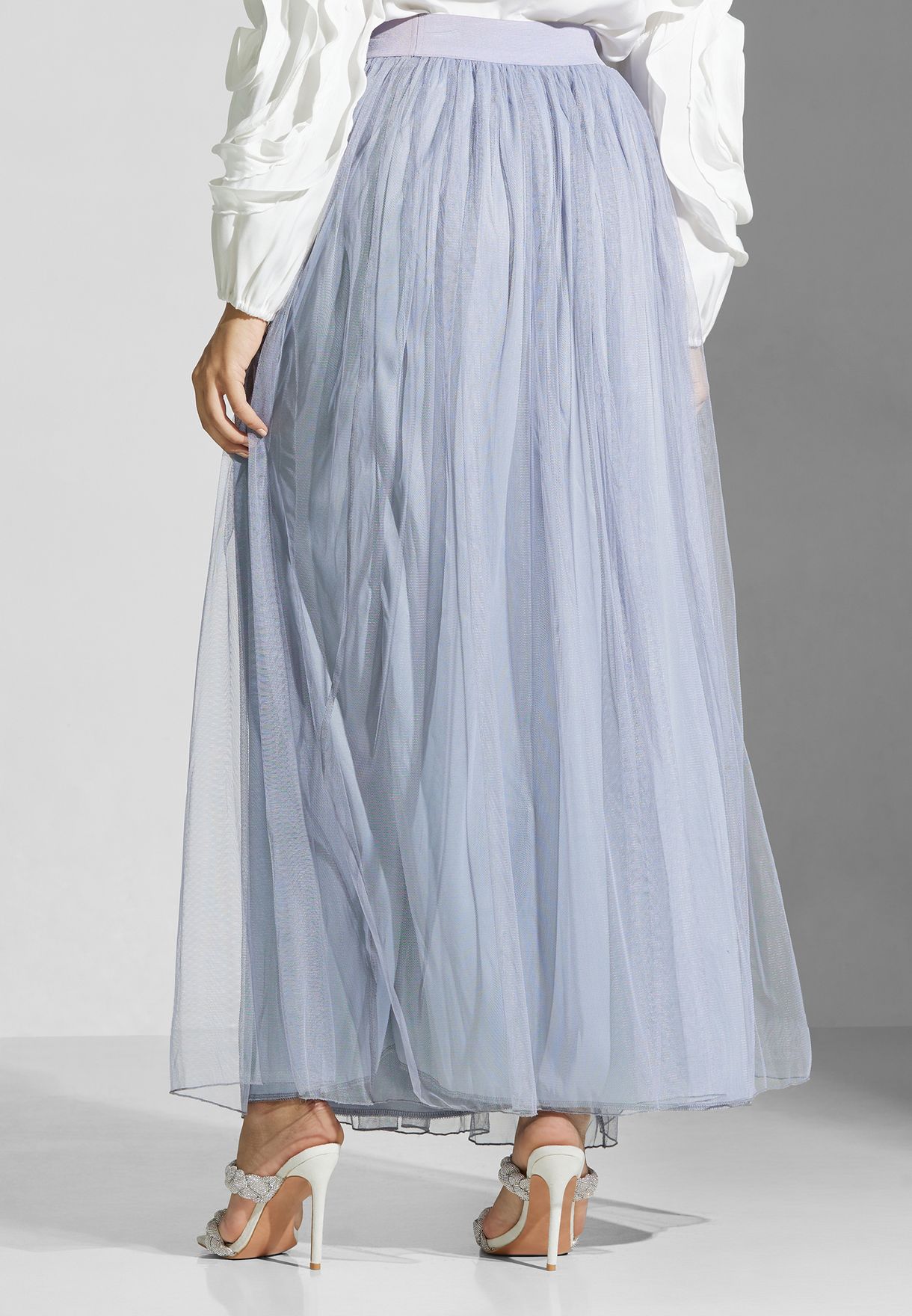 Plisse Mesh High Waist Skirt