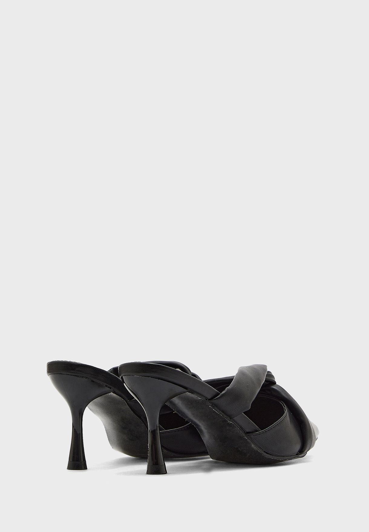 Twisted Detail Backless Pointed Pump
