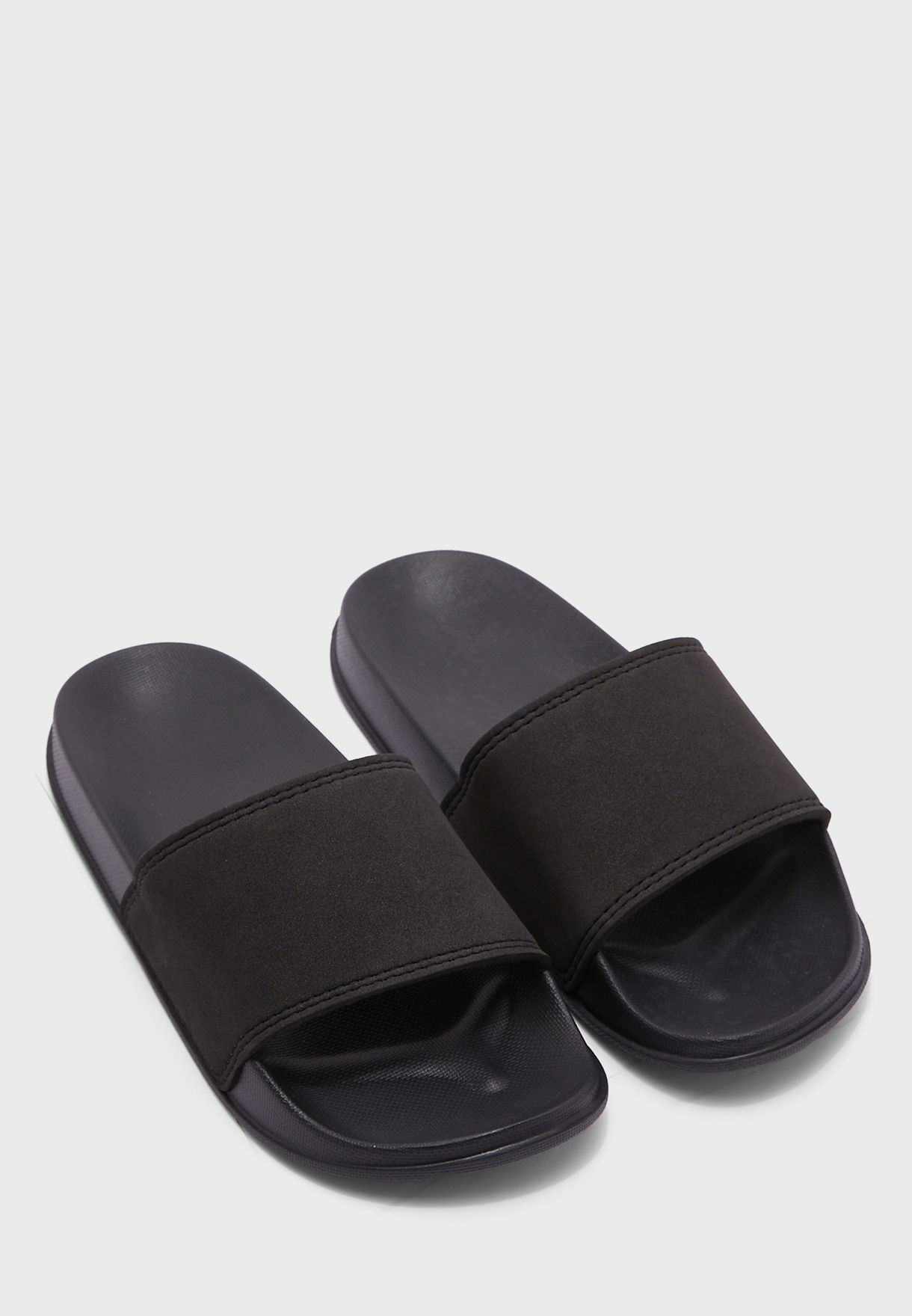 Buy Muji black Rubber Sponge Flat Sandals for Women in MENA, Worldwide