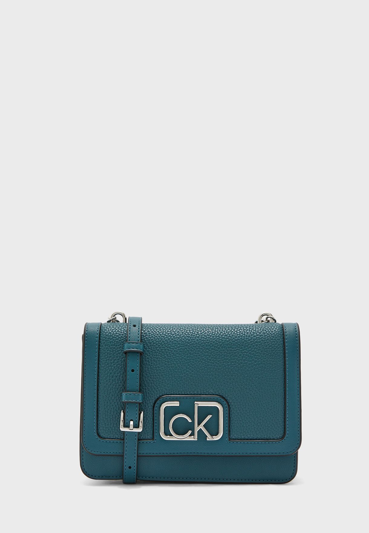 Chain Detail Flap Over Crossbody