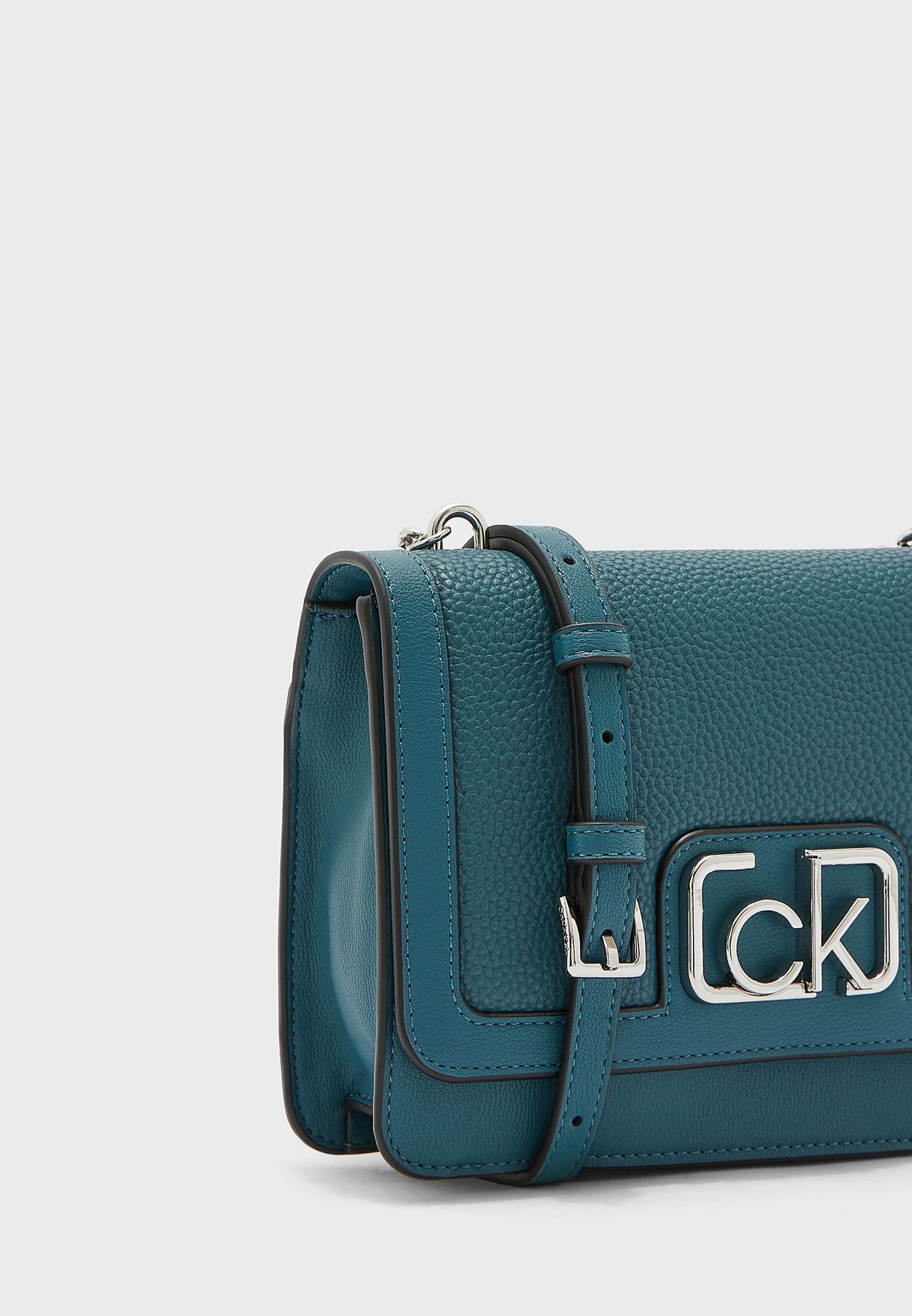 Chain Detail Flap Over Crossbody
