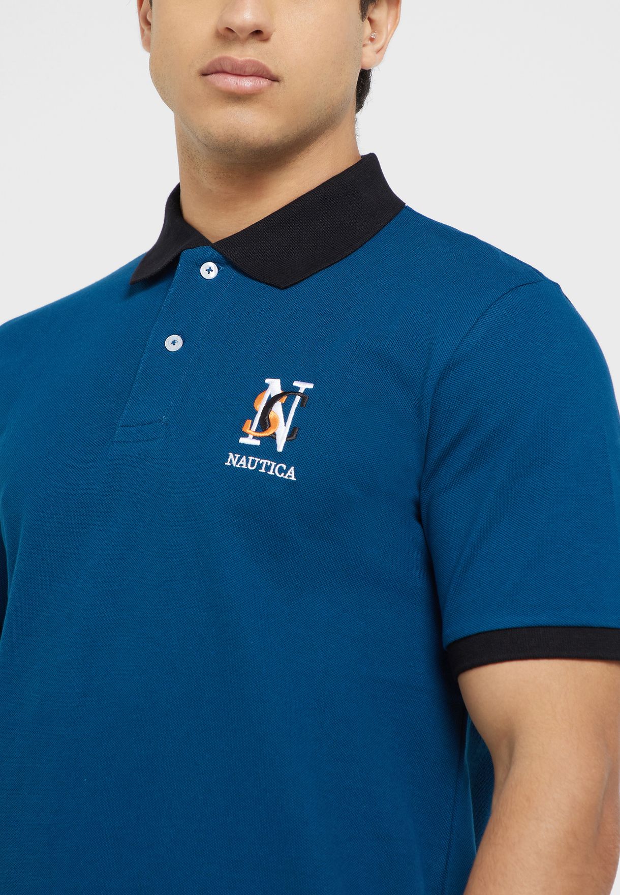 Mitch Logo Contrast Collar Polo
