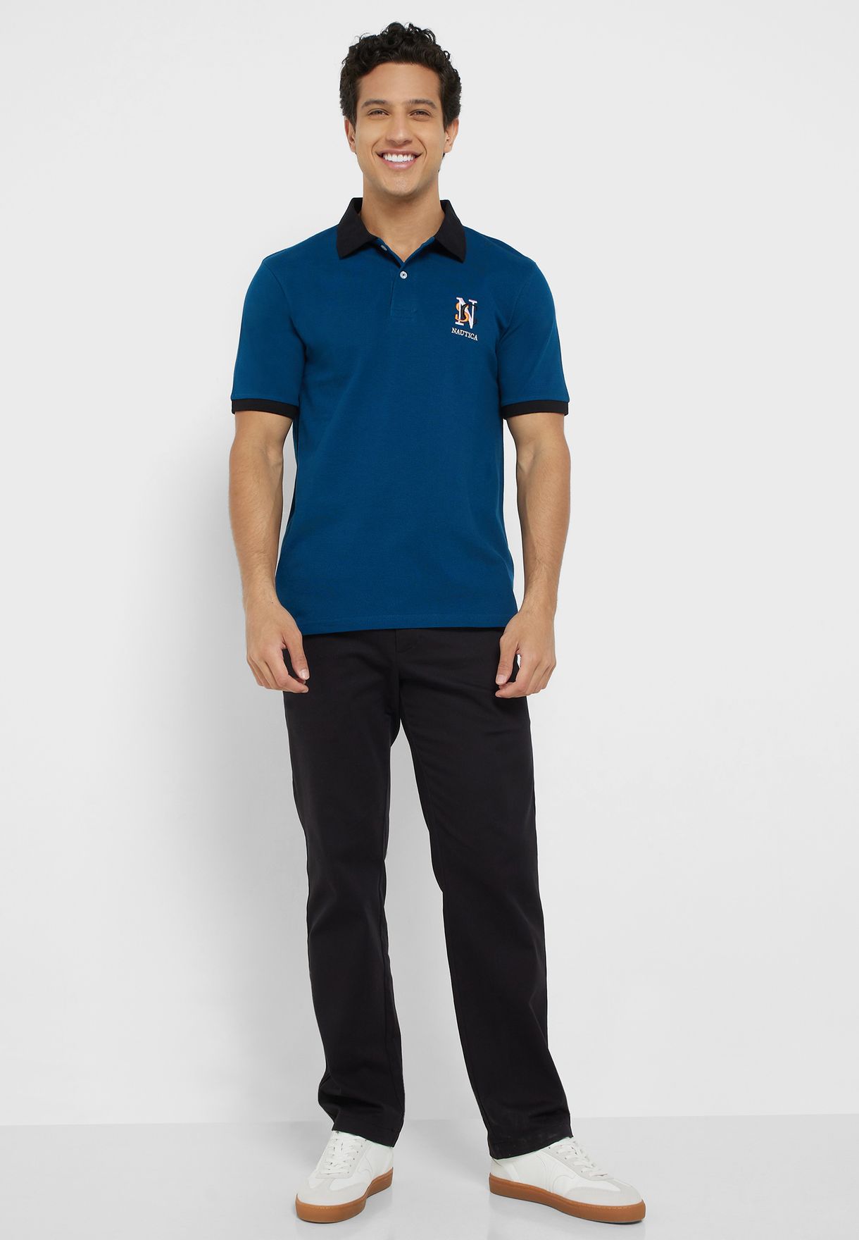 Mitch Logo Contrast Collar Polo