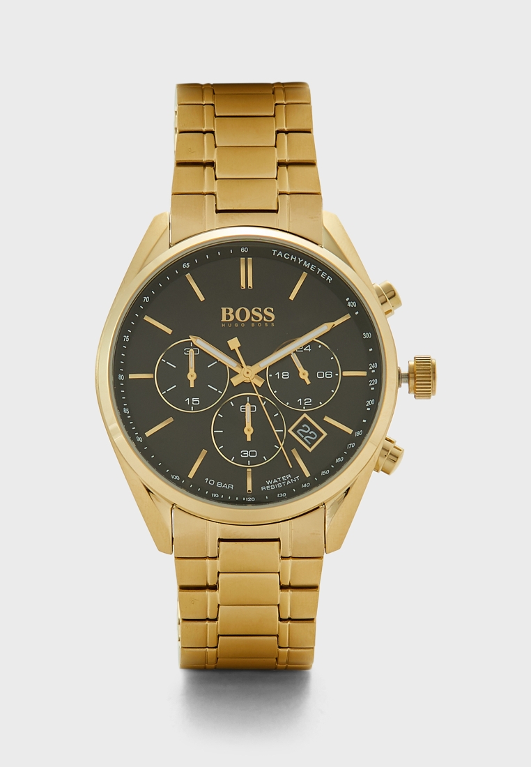 hugo boss watch mens gold