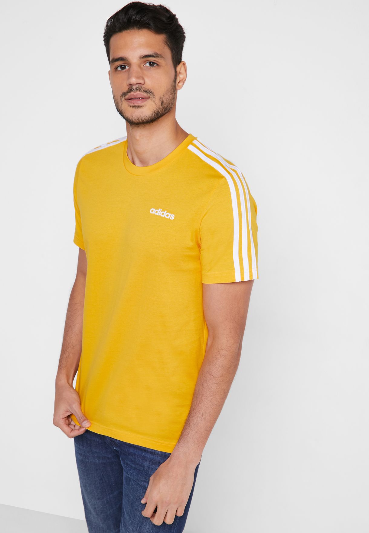 mens yellow adidas shirt