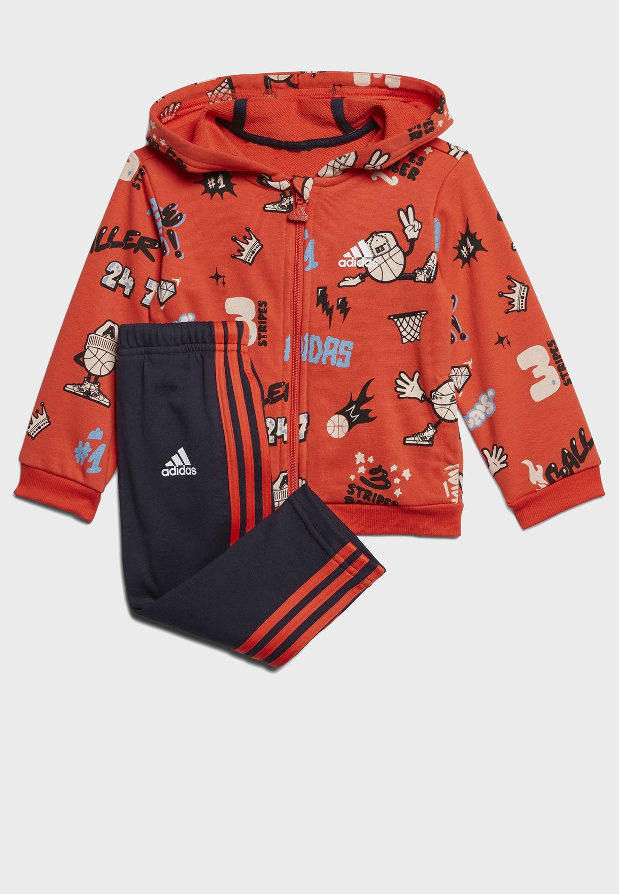 red adidas tracksuit baby