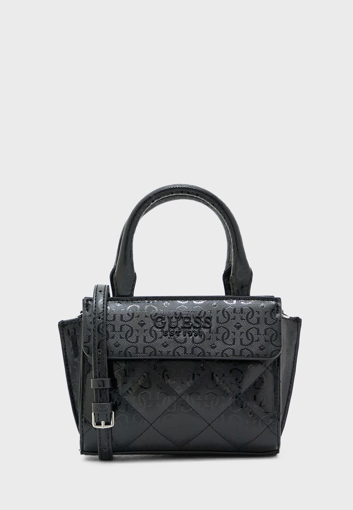 guess queenie quilted satchel