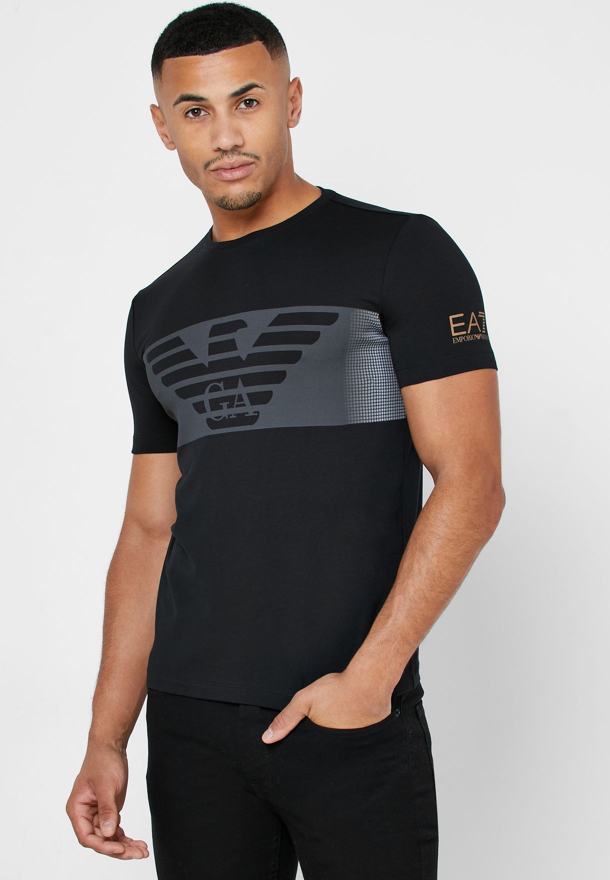 Buy Ea7 Emporio Armani Black Graphic Series Crew Neck T Shirt For Men In Mena Worldwide 6gpt56 Pjq9z 1200