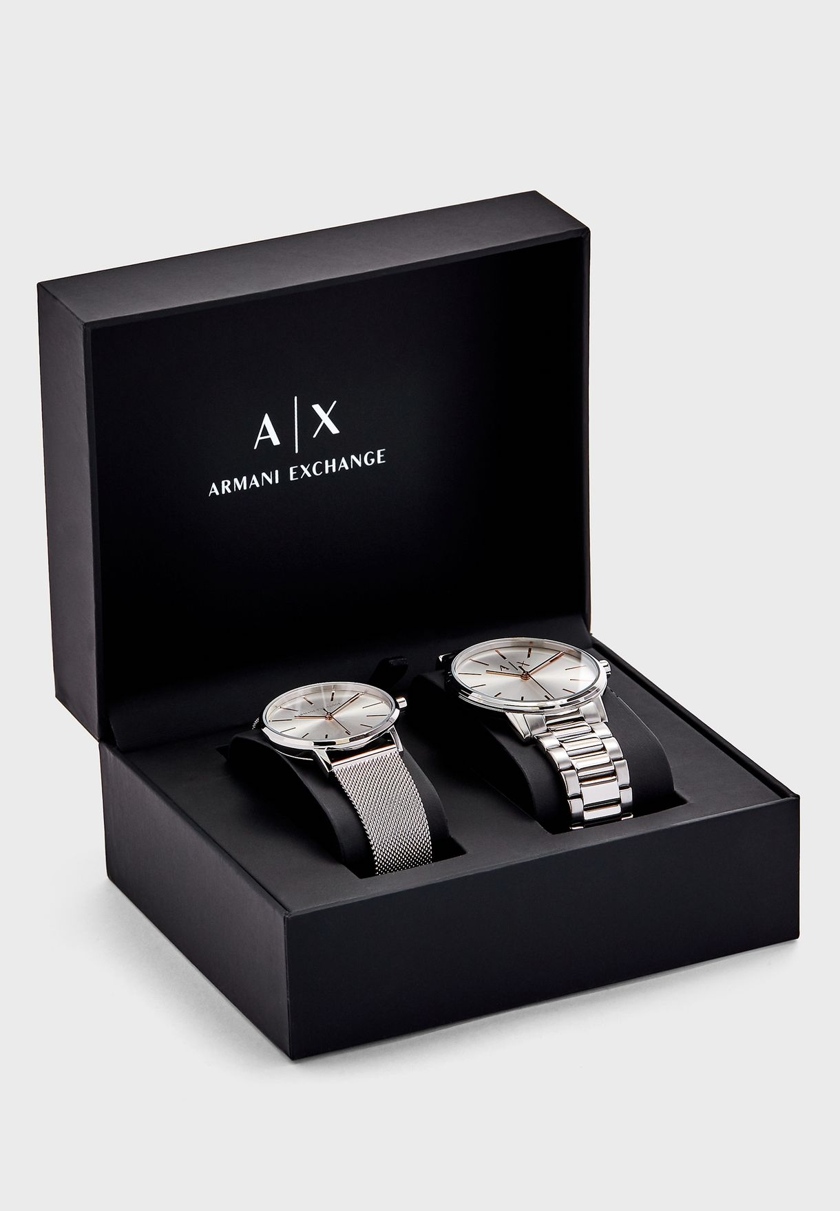 Buy Armani Exchange silver AX7112 Cayde Analog Couple Watch Set for Men in  Muscat, Salalah