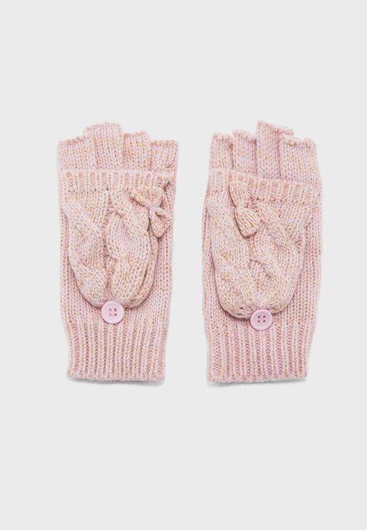 Kids Knitted Fingerless Gloves