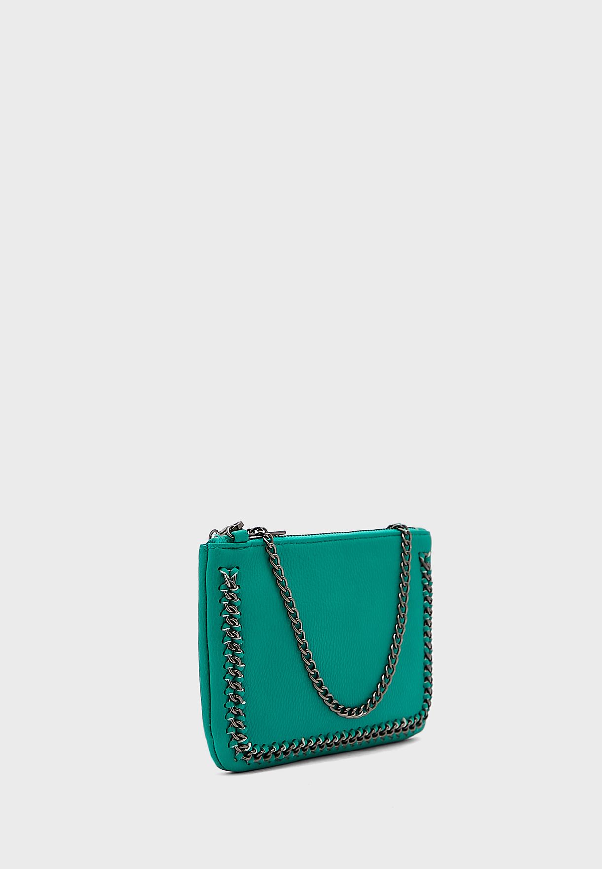 Buy Only green Ellie Chain Clutch for Women in Dubai, Abu Dhabi