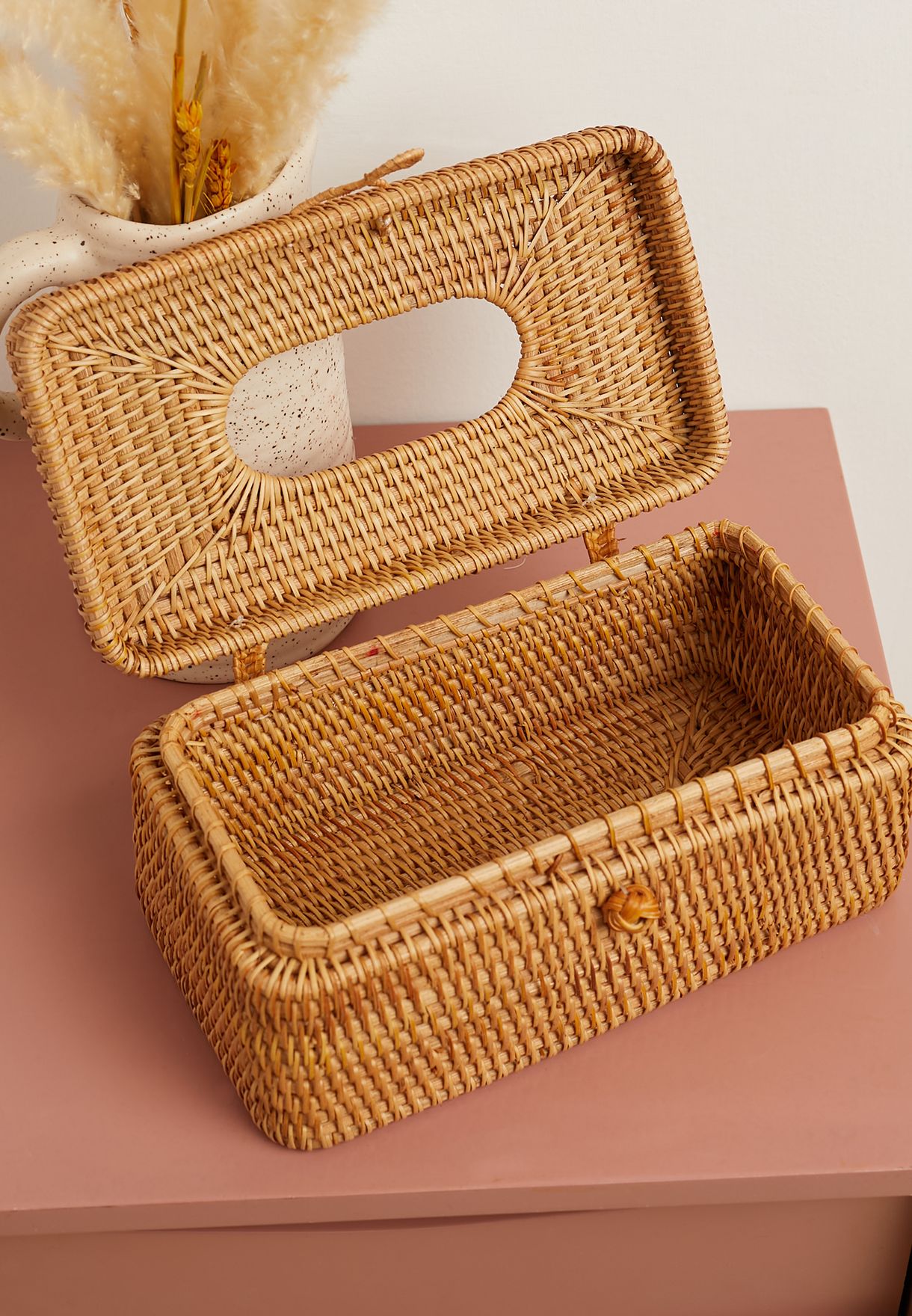 Buy Ayra brown Rattan Tissue Box for Women in MENA, Worldwide