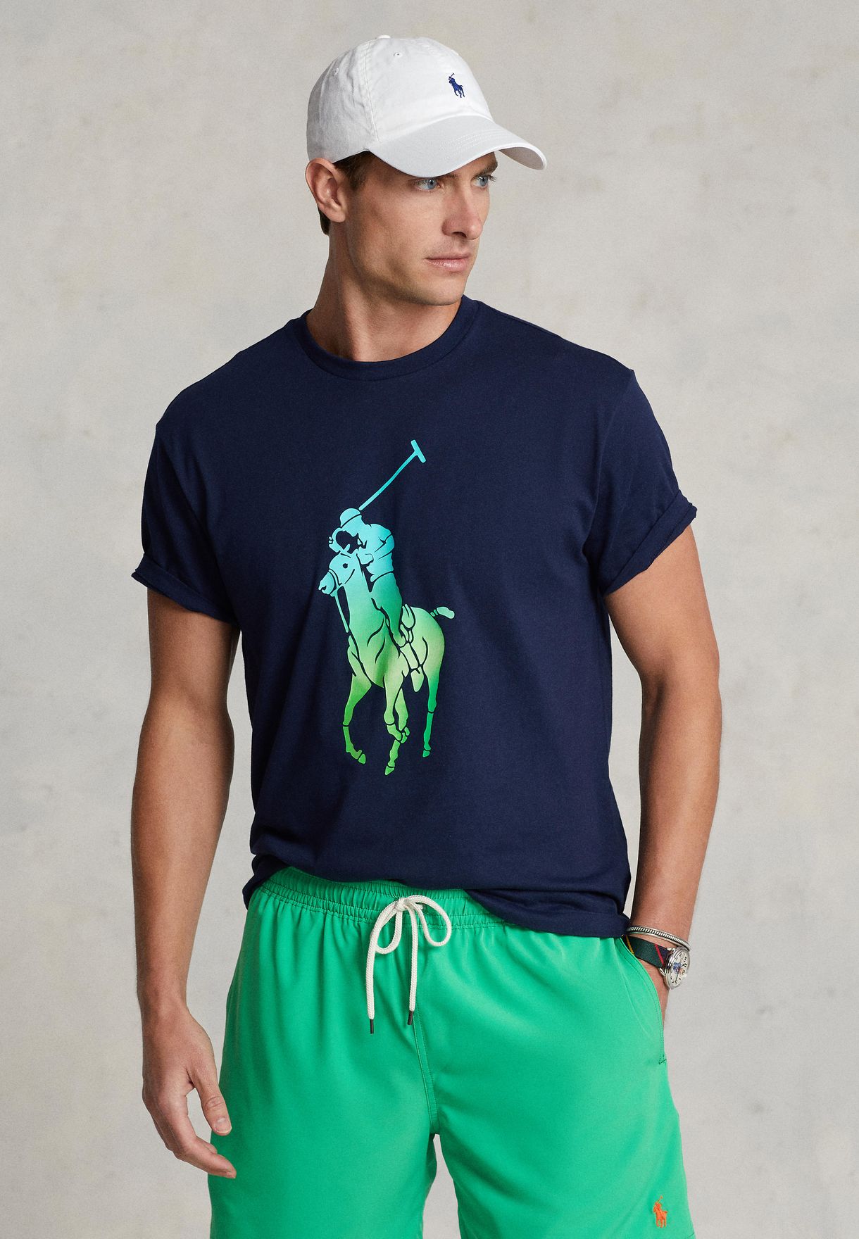 Buy Polo Ralph Lauren navy Graphic Crew Neck T-Shirt for Men in MENA,  Worldwide