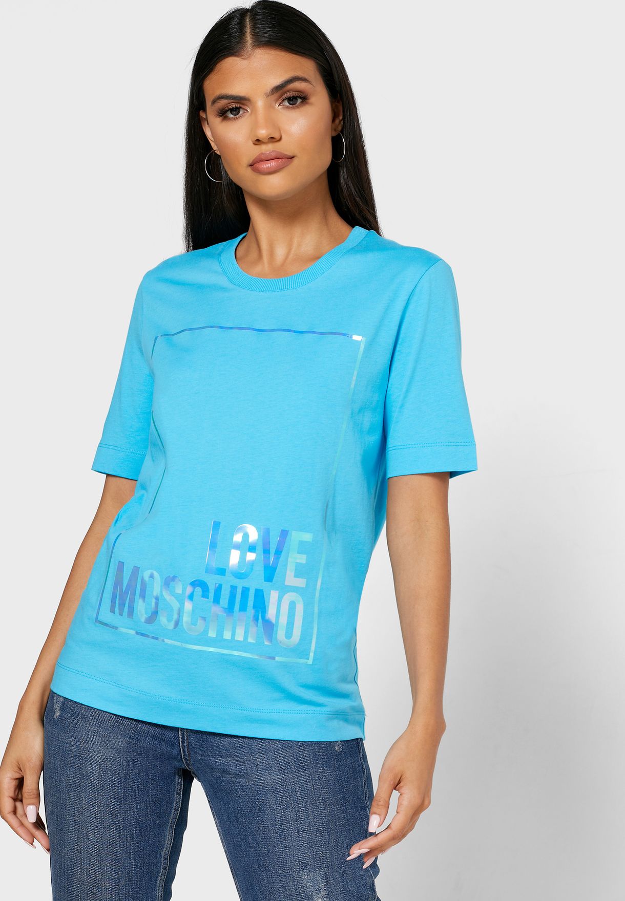 love moschino blue t shirt
