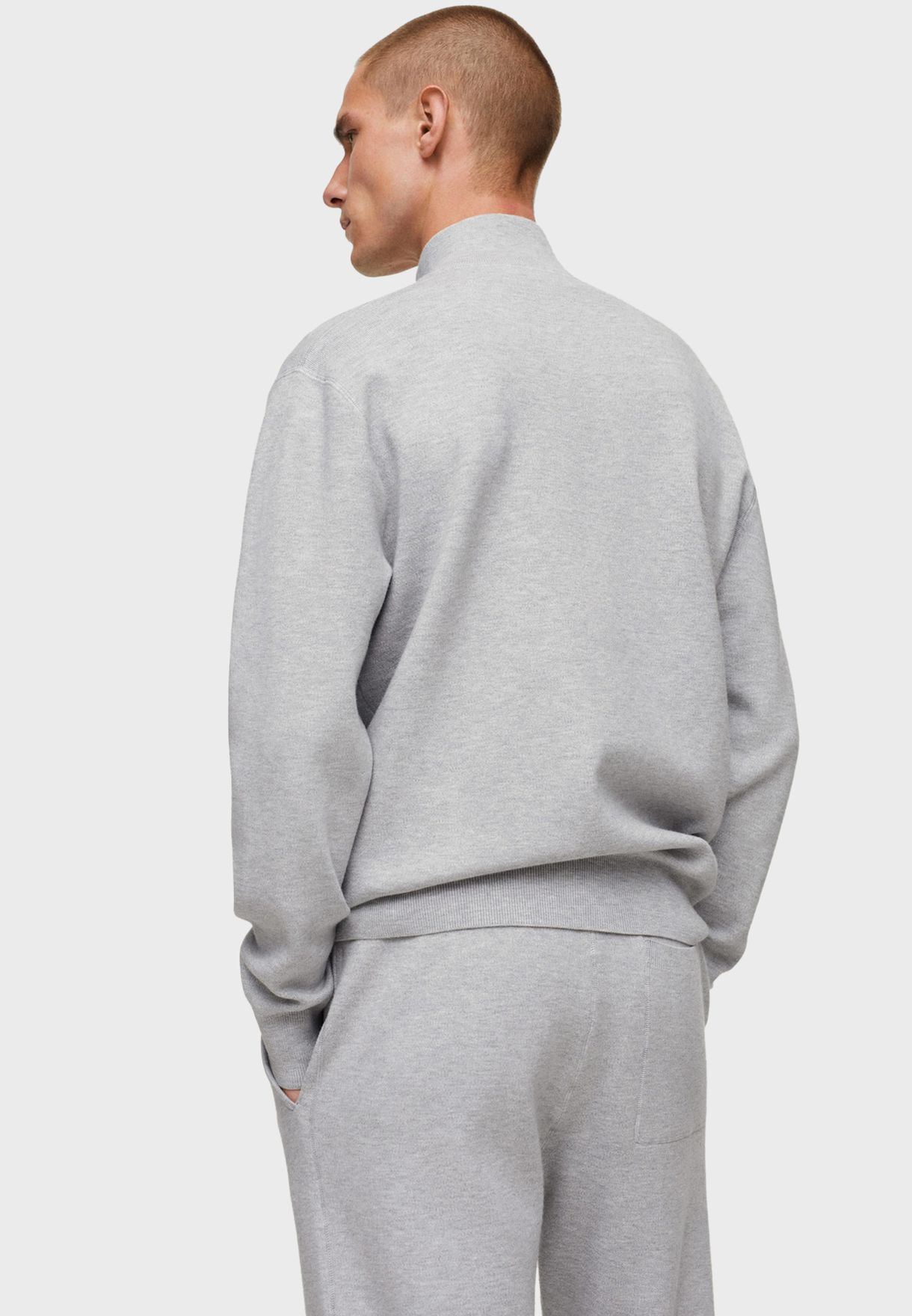 Textured Zip Detail Sweater