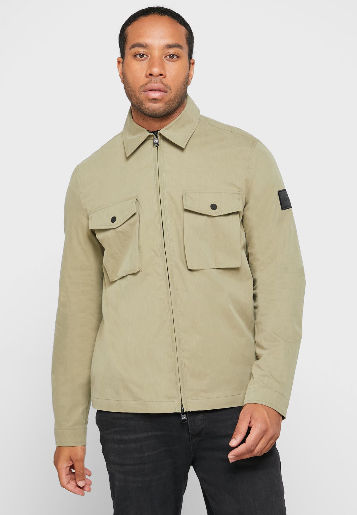 Zip Up Pocket Detail Jacket