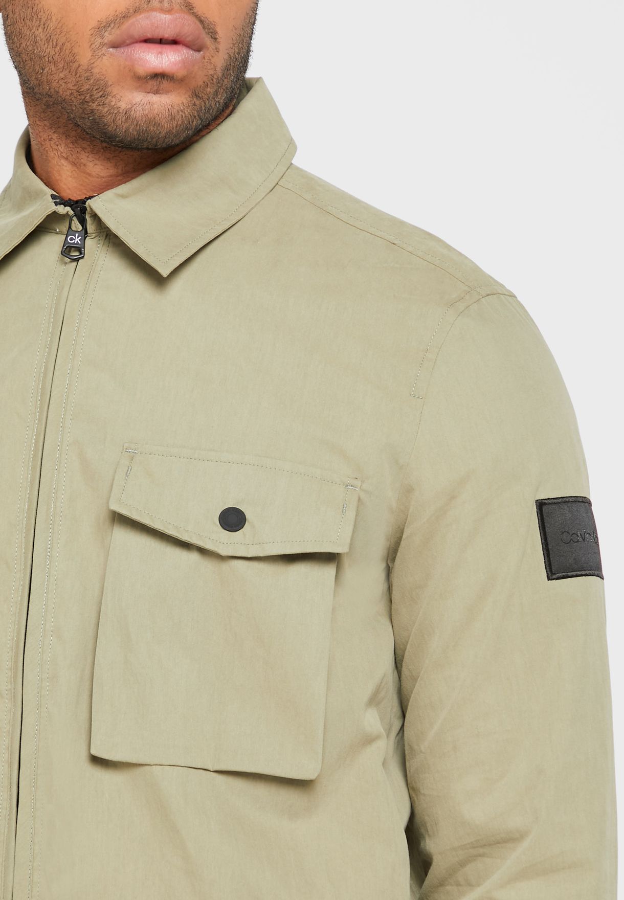 Zip Up Pocket Detail Jacket