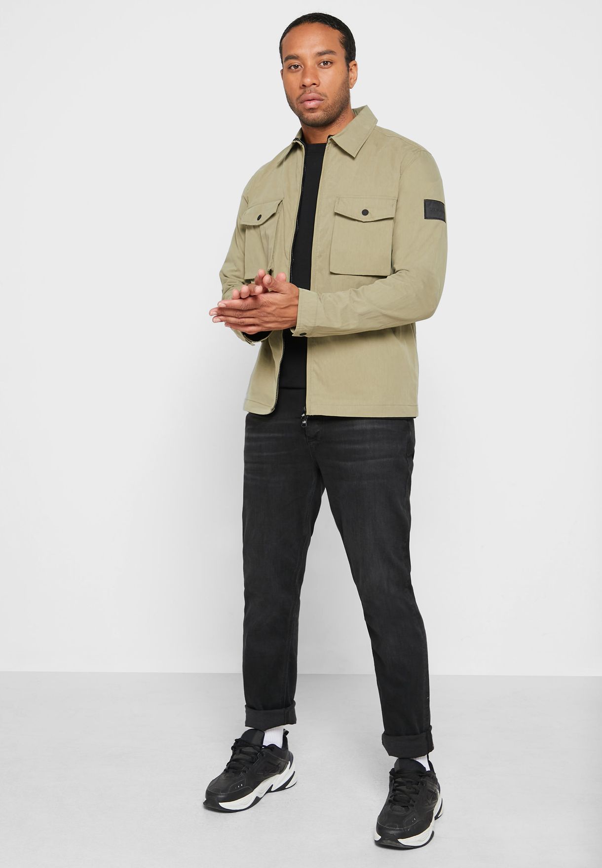 Zip Up Pocket Detail Jacket