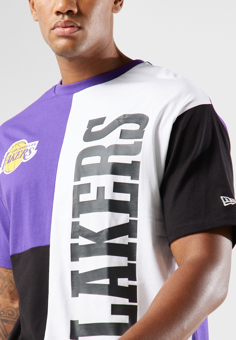 Purple New Era NBA LA Lakers Cut & Sew T-Shirt