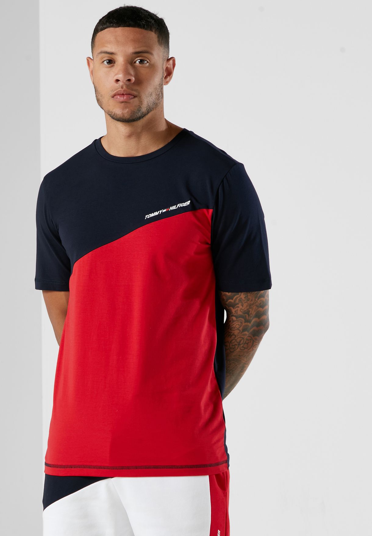 tommy hilfiger color block t shirt