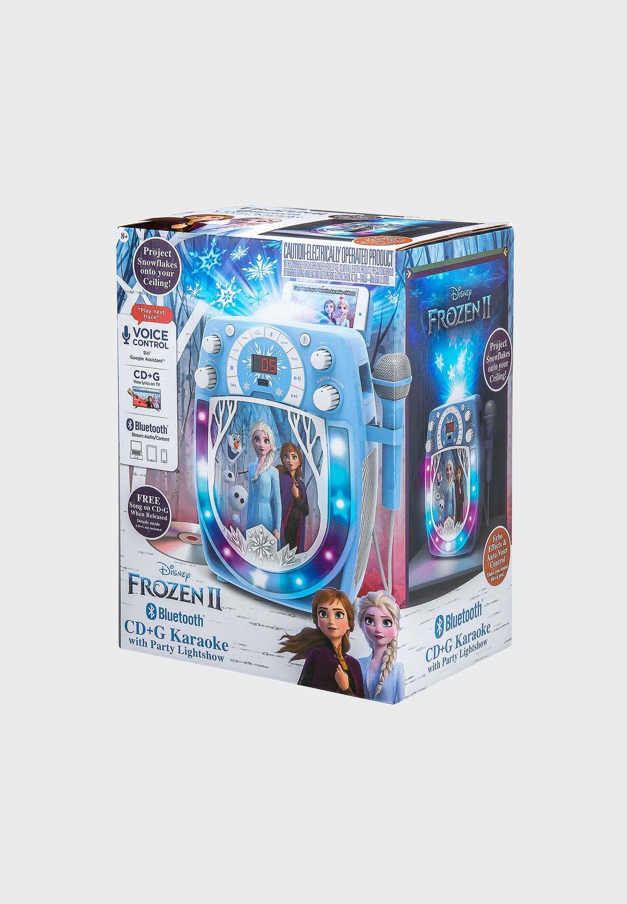 disney frozen ii karaoke with snowflake projector