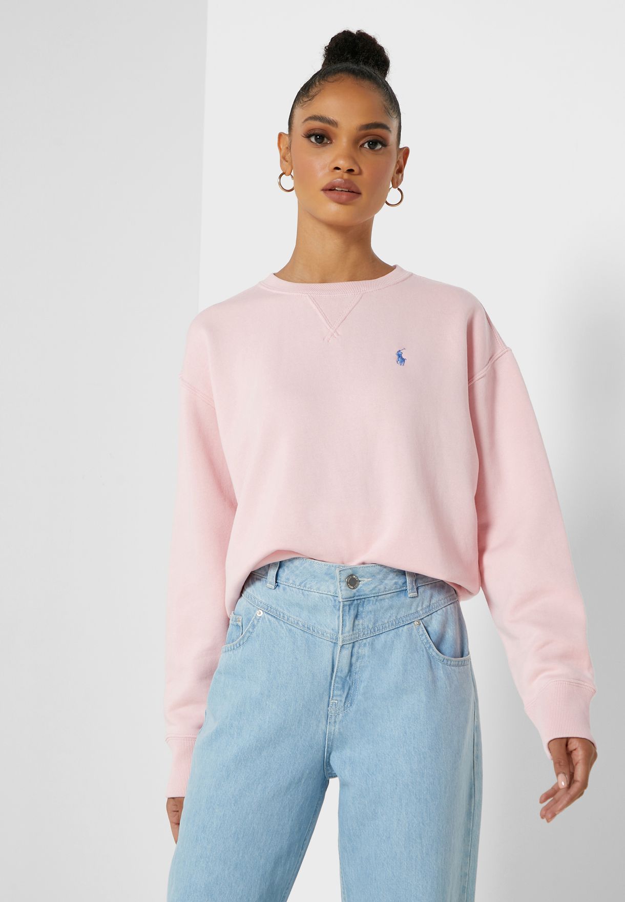 Buy Polo Ralph Lauren pink Logo Sweatshirt for Women in MENA, Worldwide