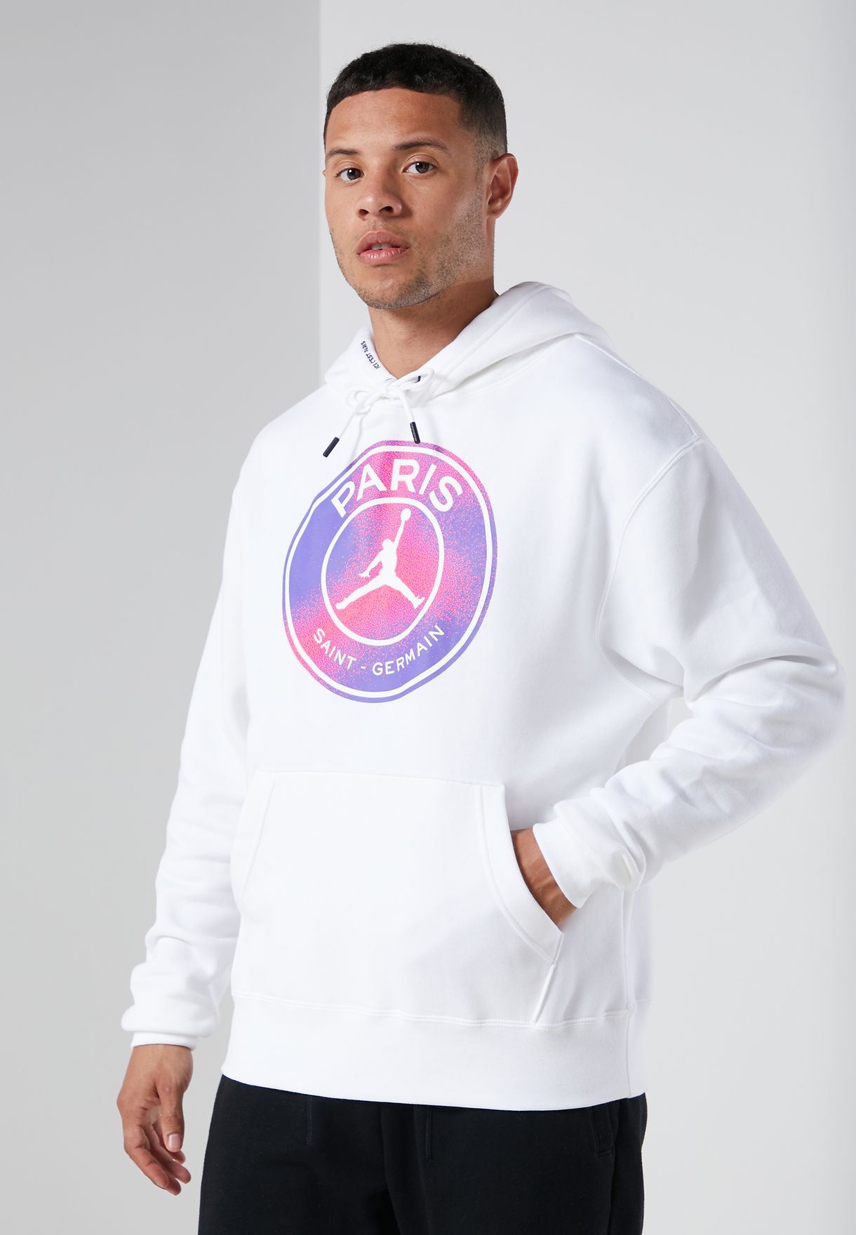 Buy Nike White Jordan Psg Fleece Hoodie For Men In Mena Worldwide Cz0815 100