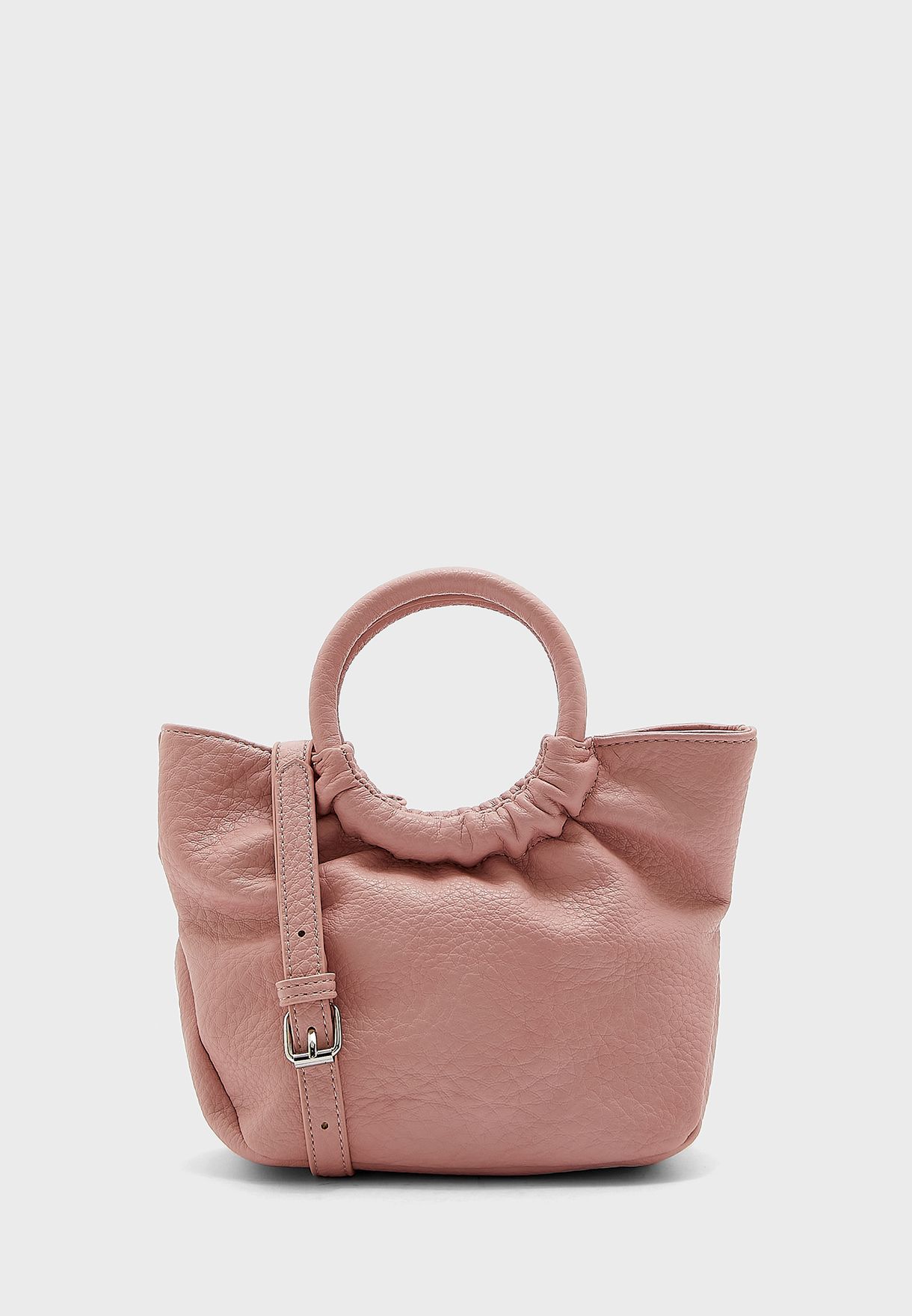 Circle Handle Mini Tote Handbag
