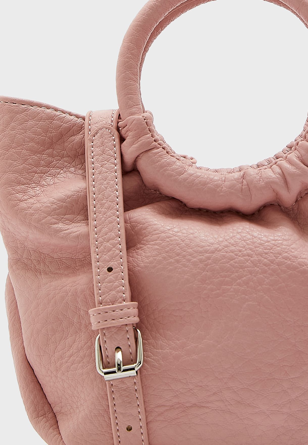 Circle Handle Mini Tote Handbag